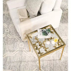 Tavolino Rosalia Butterfly - FOX2594A - Oro/Trasparente - Safavieh Couture