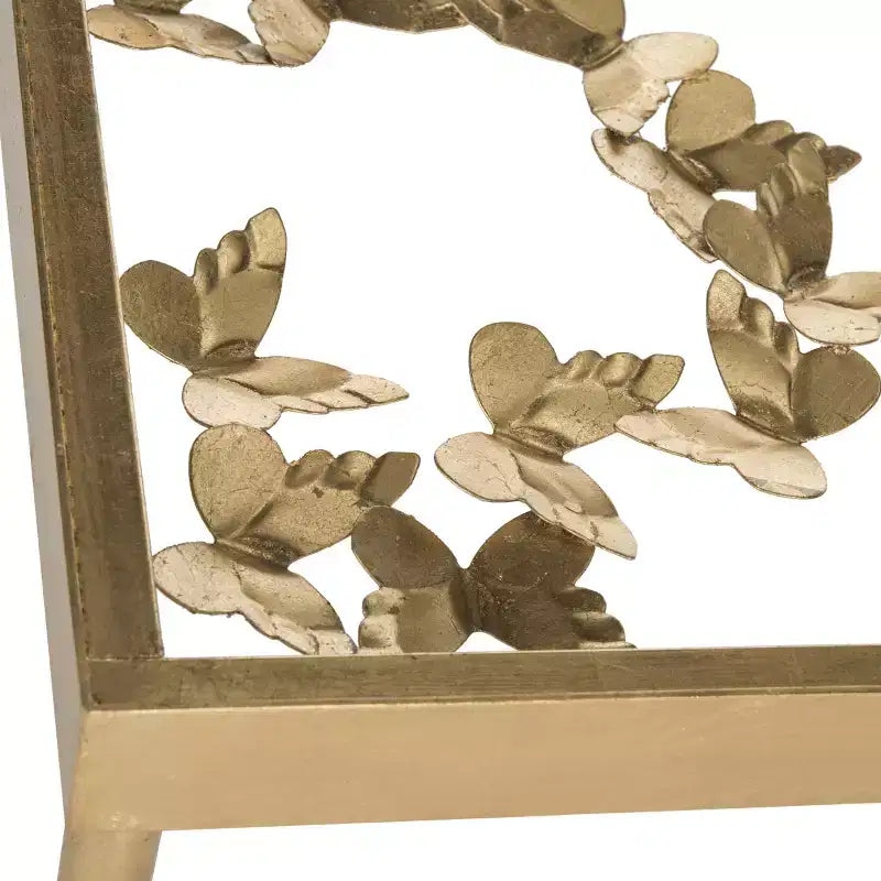 Tavolino Rosalia Butterfly - FOX2594A - Oro/Trasparente - Safavieh Couture
