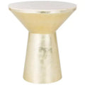Fae Mosaic Top Round Side Table - TRB1008A - Pink Champagne/Gold - Safavieh