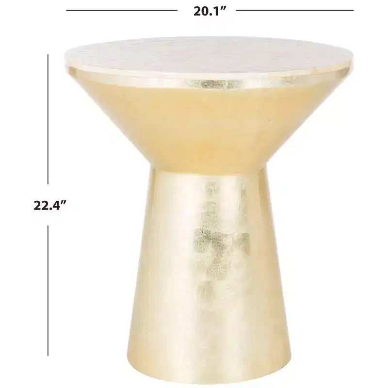 Tavolino rotondo Fae Mosaic - TRB1008A - Rosa Champagne/Oro - Safavieh