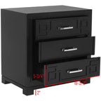 Comodino Raina con 3 cassetti e motivo a chiave greca - FOX6278 - Safavieh Couture