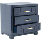 Comodino Raina con 3 cassetti e motivo a chiave greca - FOX6278 - Safavieh Couture