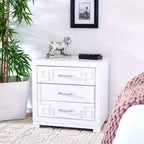 Comodino Raina con 3 cassetti e motivo a chiave greca - FOX6278 - Safavieh Couture