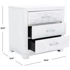 Comodino Raina con 3 cassetti e motivo a chiave greca - FOX6278 - Safavieh Couture