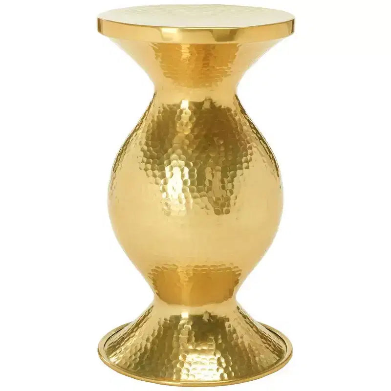 Janus Hammered Stool - FOX5522A - Gold - Safavieh Couture