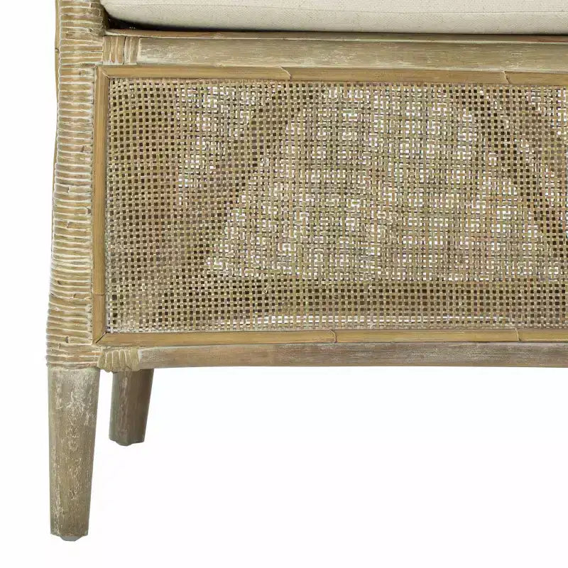 Poltrona Alexana in Rattan - ACH6502A - Bianco/Grigio sbiancato - Safavieh