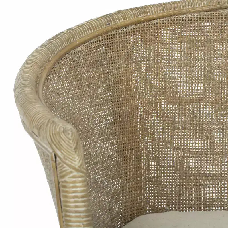 Poltrona Alexana in Rattan - ACH6502A - Bianco/Grigio sbiancato - Safavieh
