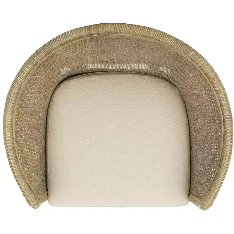 Poltrona Alexana in Rattan - ACH6502A - Bianco/Grigio sbiancato - Safavieh