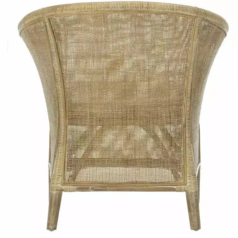 Poltrona Alexana in Rattan - ACH6502A - Bianco/Grigio sbiancato - Safavieh