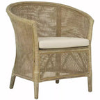 Poltrona Alexana in Rattan - ACH6502A - Bianco/Grigio sbiancato - Safavieh