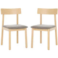 Lizette Retro Dining Chair (Set of 2) - DCH1002 - White Oak/Grey - Safavieh