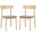 Lizette Retro Dining Chair (Set of 2) - DCH1002 - White Oak/Grey - Safavieh