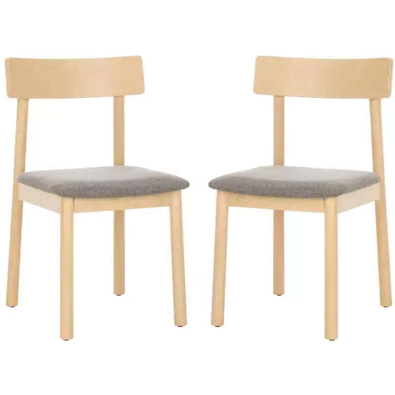 Lizette Retro Dining Chair (Set of 2) - DCH1002 - White Oak/Grey - Safavieh