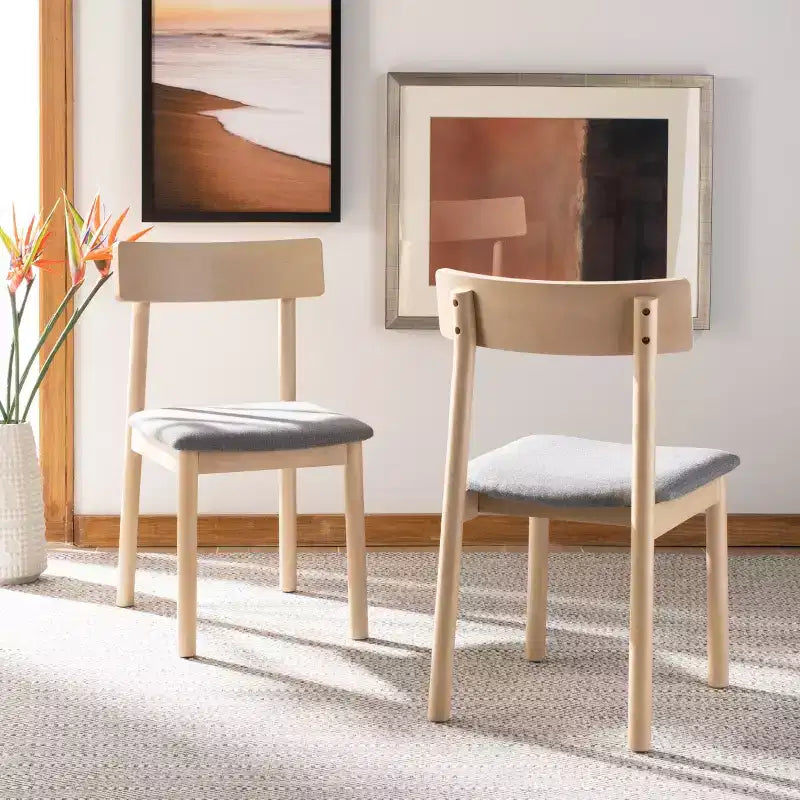 Sedia da Pranzo Retrò Lizette (Set di 2) - DCH1002 - Quercia Bianca/Grigio - Safavieh