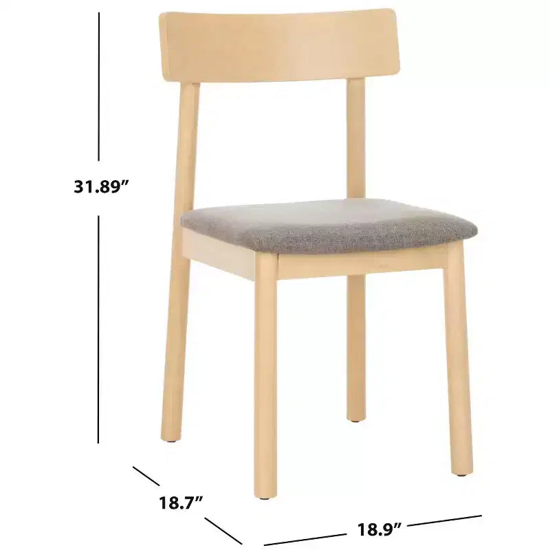 Sedia da Pranzo Retrò Lizette (Set di 2) - DCH1002 - Quercia Bianca/Grigio - Safavieh