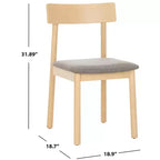 Sedia da Pranzo Retrò Lizette (Set di 2) - DCH1002 - Quercia Bianca/Grigio - Safavieh