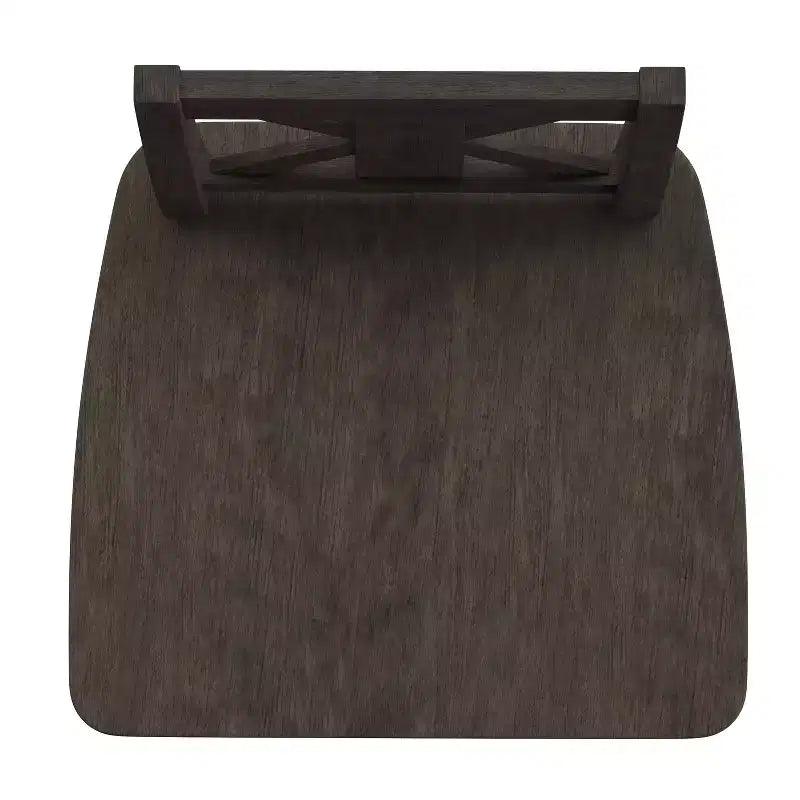 Sgabello da pranzo girevole in legno stile rustico moderno Emma e Oliver con schienale intagliato decorativo