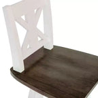 Sgabello da pranzo girevole in legno stile rustico moderno Emma e Oliver con schienale intagliato decorativo