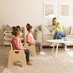Sedia Impilabile in Legno per Bambini 25 cm Confezione da 2