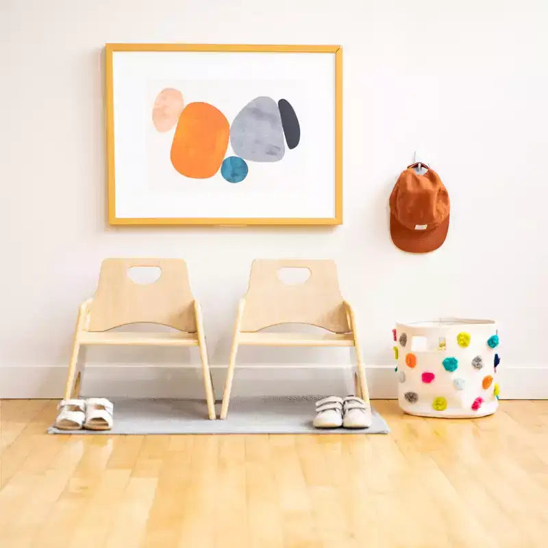 Sedia Impilabile in Legno per Bambini 25 cm Confezione da 2