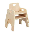 Sedia Impilabile in Legno per Bambini 25 cm Confezione da 2
