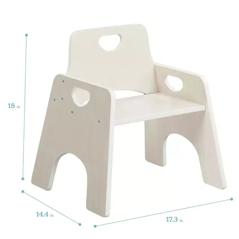 Sedia Impilabile in Legno per Bambini 25 cm Confezione da 2