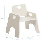 Sedia Impilabile in Legno per Bambini 25 cm Confezione da 2