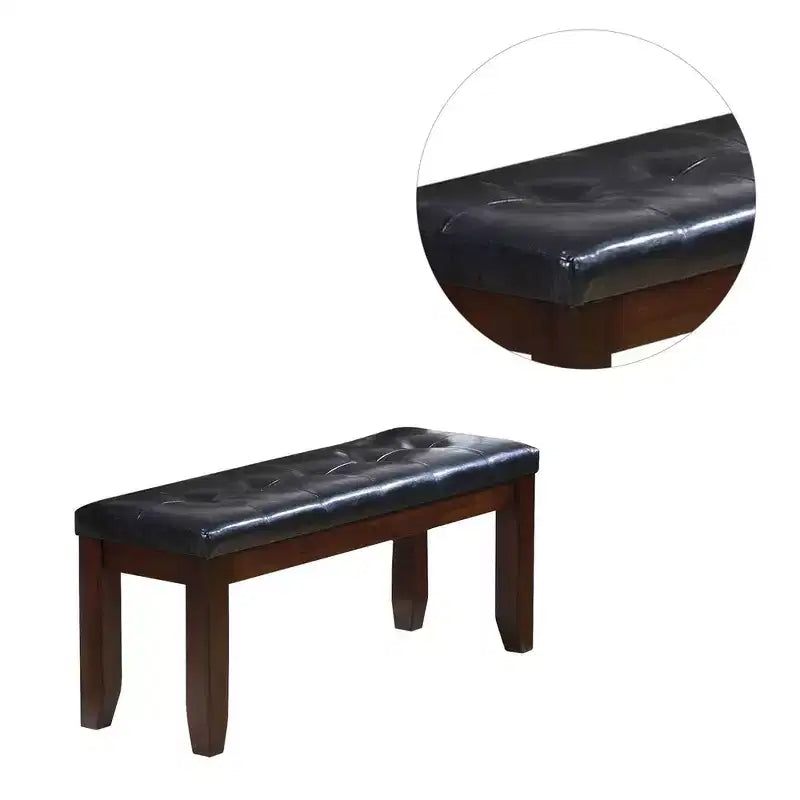 Panca da pranzo imbottita in PU Simple Relax nei colori nero ed espresso