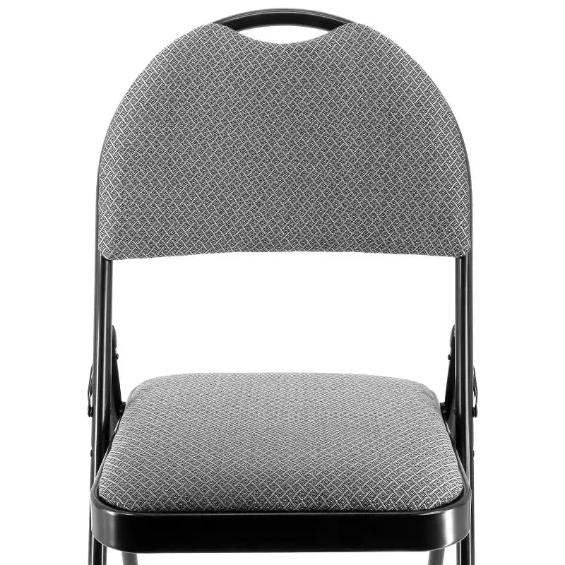 Sedia Pieghevole in Metallo Elama 4 Pezzi con Sedile Imbottito, Blu Scuro