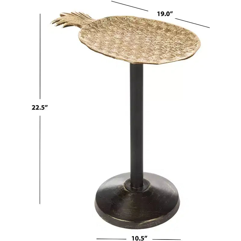 Tavolino rotondo Luana Pineapple Top - ACC4602A - Oro/Oro Antico - Safavieh