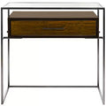 Caelan Glass Nightstand - SFV6020 - Dark Brown - Safavieh Couture