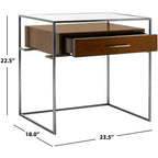 Comodino Caelan Glass - SFV6020 - Marrone scuro - Safavieh Couture