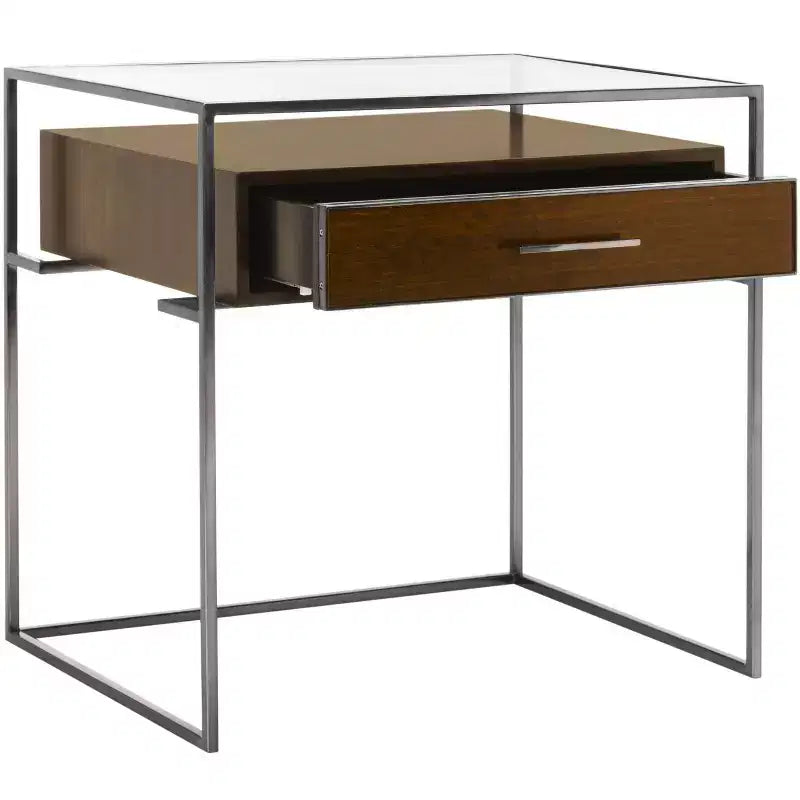 Comodino Caelan Glass - SFV6020 - Marrone scuro - Safavieh Couture