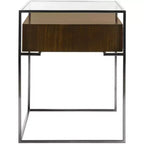 Comodino Caelan Glass - SFV6020 - Marrone scuro - Safavieh Couture
