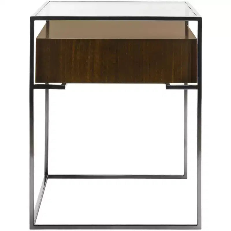 Comodino Caelan Glass - SFV6020 - Marrone scuro - Safavieh Couture