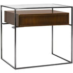 Comodino Caelan Glass - SFV6020 - Marrone scuro - Safavieh Couture