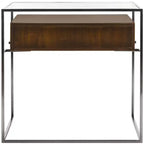 Comodino Caelan Glass - SFV6020 - Marrone scuro - Safavieh Couture