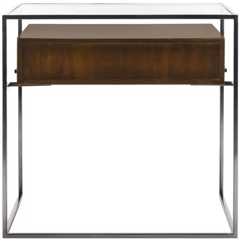 Comodino Caelan Glass - SFV6020 - Marrone scuro - Safavieh Couture
