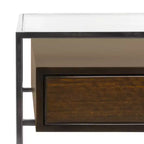 Comodino Caelan Glass - SFV6020 - Marrone scuro - Safavieh Couture