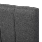 Letto a piattaforma matrimoniale/una piazza e mezza, struttura in legno imbottita con letto estraibile singolo e 3 cassetti - ModernLuxe