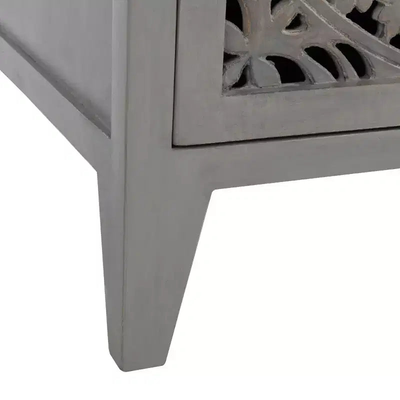 Comodino intagliato Thea a 1 anta - NST5300 - Safavieh