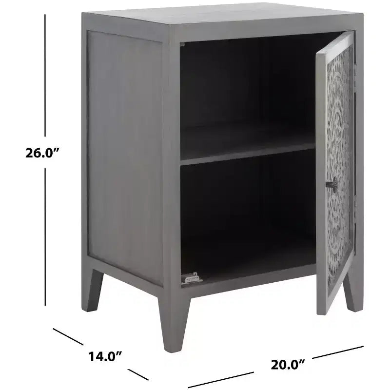 Comodino intagliato Thea a 1 anta - NST5300 - Safavieh