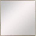 Uttermost Square Vanity Decorative Wall Mirror Modern Brushed Gold Frame 28 Wide for Bathroom Bedroom Living Room Office House