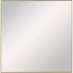 Uttermost Square Vanity Decorative Wall Mirror Modern Brushed Gold Frame 28 Wide for Bathroom Bedroom Living Room Office House