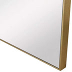Specchio da parete decorativo quadrato Uttermost da 28" con cornice moderna in oro spazzolato per bagno, camera da letto, soggiorno, ufficio, casa