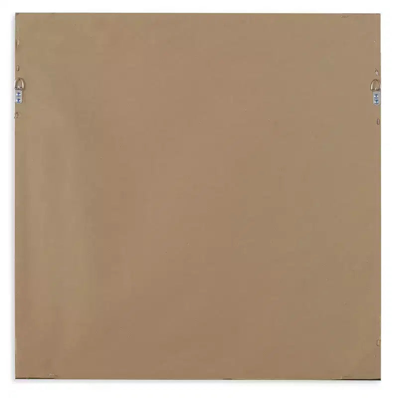 Specchio da parete decorativo quadrato Uttermost da 28" con cornice moderna in oro spazzolato per bagno, camera da letto, soggiorno, ufficio, casa