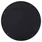 Specchio da parete rotondo Uttermost Accent Vanity, cornice in ferro nero anticato industriale, largo 34 pollici, per bagno, camera da letto, soggiorno, casa
