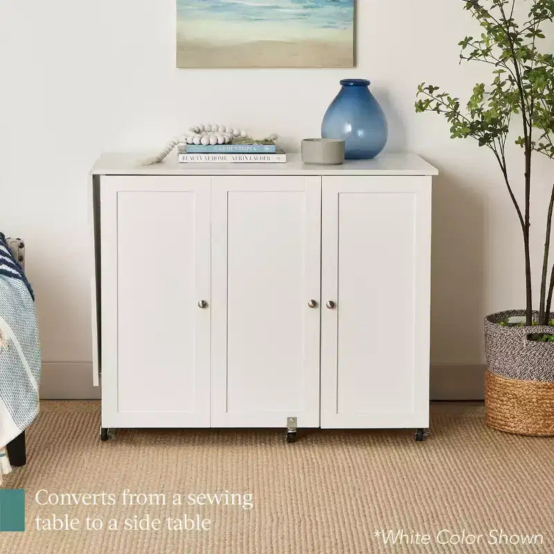 Best Choice Products Tavolo da Cucito Pieghevole Portatile Multiuso Grande con Ante Magnetiche, Contenitore per Artigianato