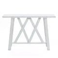 LuxenHome Farmhouse White 48 W Console and Entry Table