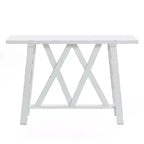 LuxenHome Farmhouse White 48 W Console and Entry Table
